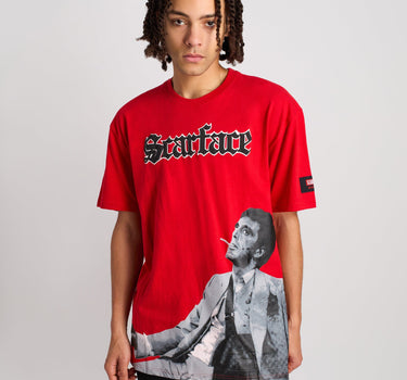 Scarface Old English Short Sleeve Tee - Red