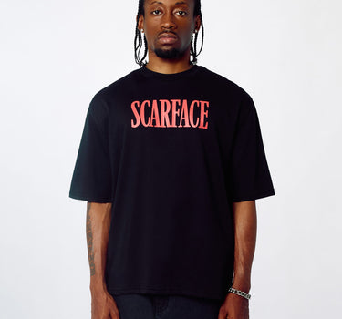 Scarface Washed Short Sleeve Tee - Black