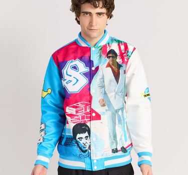 Scarface Retro Varsity Jacket - Blue