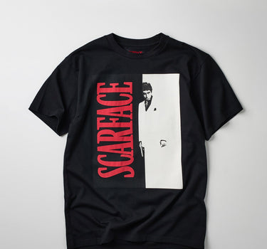 Scarface Split Short Sleeve Tee - Black