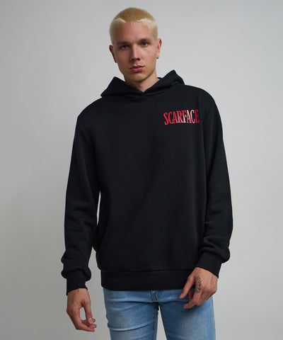 Scarface Classic Caviar Back Print Hoodie - Black