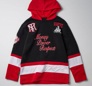 Plus Size Scarface Respect Hockey Fleece Hoodie