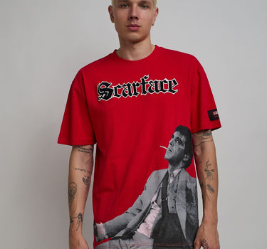 Scarface Old English Short Sleeve Tee - Red