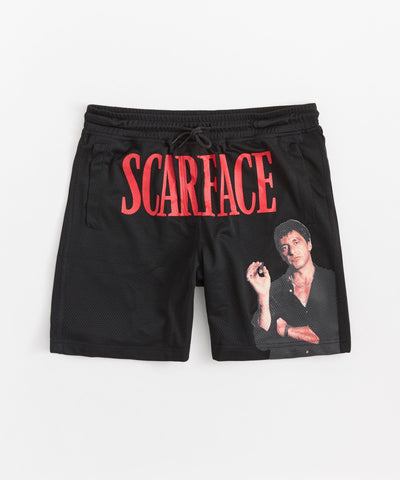 Scarface Old English Mesh Short - Black