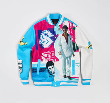 Scarface Retro Varsity Jacket - Blue