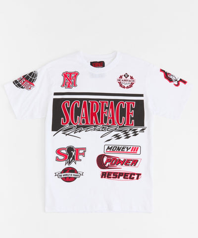 Scarface Power Racing Short Sleeve Tee - White