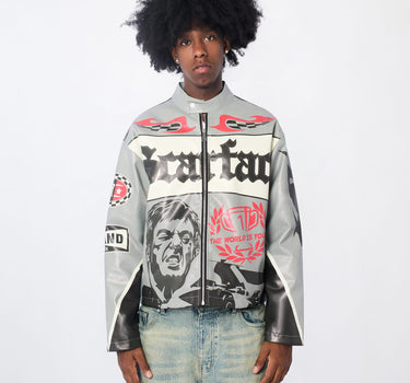 Scarface Moto Jacket PU - Grey