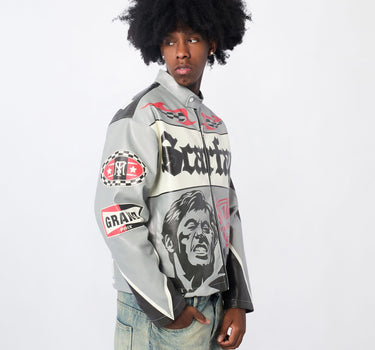 Scarface Moto Jacket PU - Grey