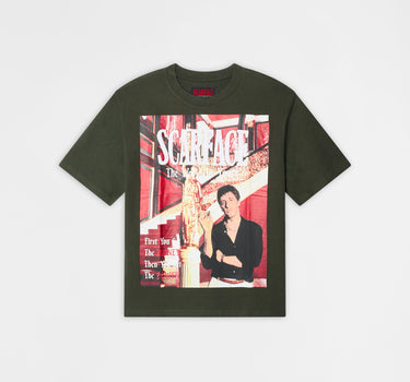 Scarface Power Heavy Terry Short Sleeve Tee - Olive Green