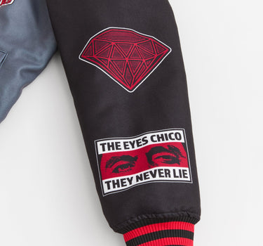 Scarface Money Power Varsity Jacket - Grey