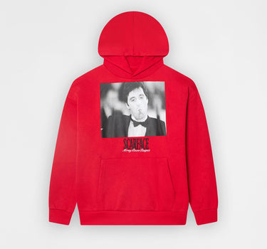 Scarface Photo Embroidered Hoodie - Red