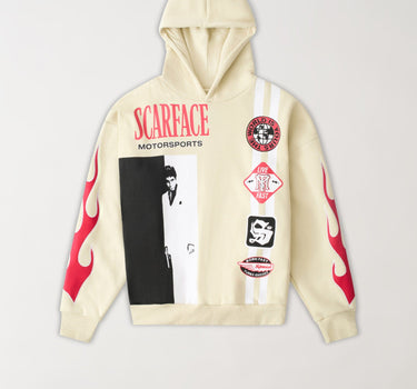 Scarface Embroidered Racing Hoodie - Khaki