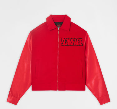 Scarface Chenille Wool Jacket - Red
