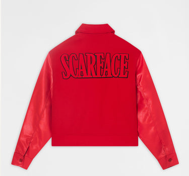 Scarface Chenille Wool Jacket - Red