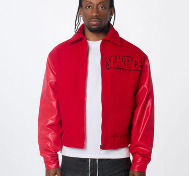 Scarface Chenille Wool Jacket - Red