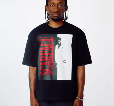 Scarface Split Short Sleeve Tee - Black