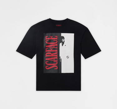 Scarface Split Short Sleeve Tee - Black