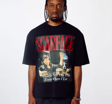 Scarface Lie Short Sleeve Tee - Black