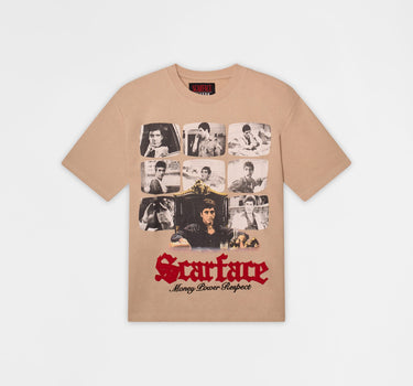 Scarface Embroidered Short Sleeve Tee - Khaki