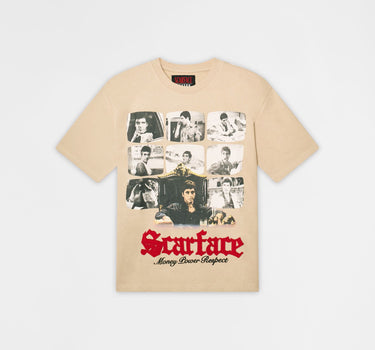 Scarface Embroidered Short Sleeve Tee - Khaki
