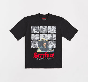 Scarface Money Embroidered Short Sleeve Tee - Black