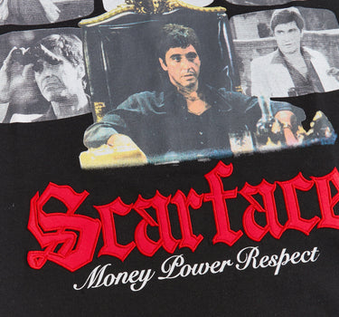 Scarface Money Embroidered Short Sleeve Tee - Black