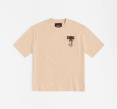 Scarface The World Is Yours Embroidered Short Sleeve Tee - Khaki