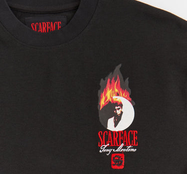 Scarface Get The Money Embroidered Short Sleeve Tee - Black