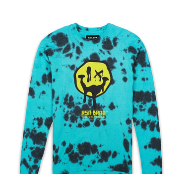 Aqua Smile Long Sleeve Tee - Blue