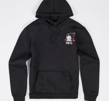 Women Betty Boop Be Real Hoodie - Black