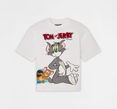Tom And Jerry Mouse Hole Chenille Tee - Off White