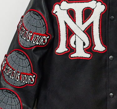 Scarface The World Varsity Jacket PU - Black