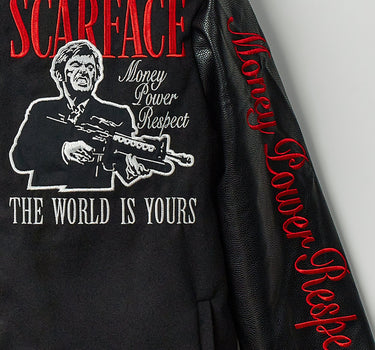 Scarface The World Varsity Jacket PU - Black