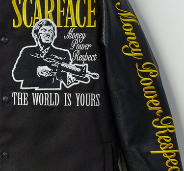 Scarface The World Varsity Jacket - Yellow