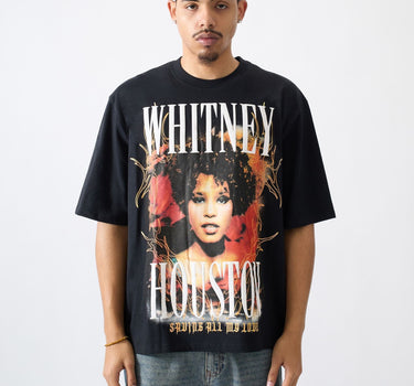 Whitney Houston Short Sleeve Tee - Black