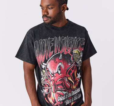 Move In Silence Washed Short Sleeve Tee - Black