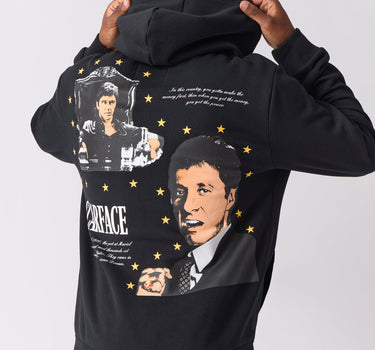 Scarface Distressed Hoodie - Black