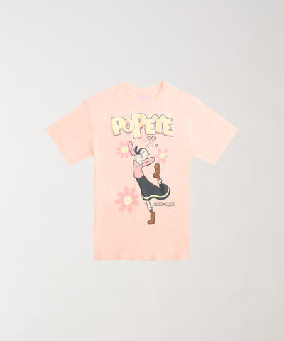 Womens Popeye Olive Oyl Short Sleeve Tee - Pink