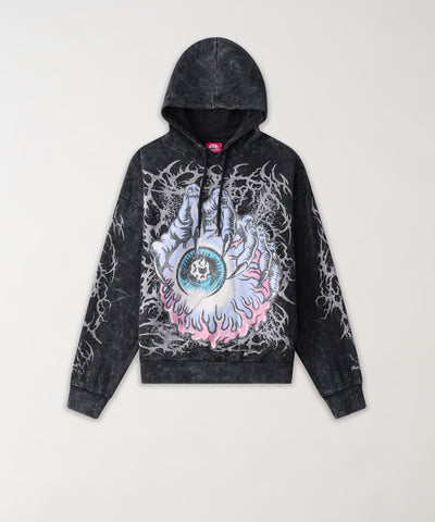 Mishka Washed Graphic Hoodie - Black