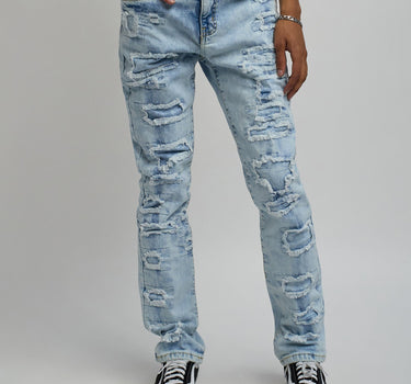 Kingwood Distressed Light Wash Denim Jeans