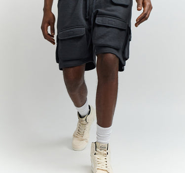 Whitecloud Cargo Fleece Shorts - Black