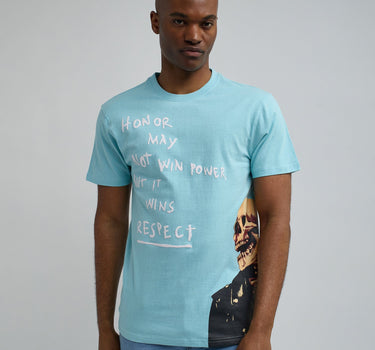 Respect Oversized Short Sleeve Tee - Light Blue