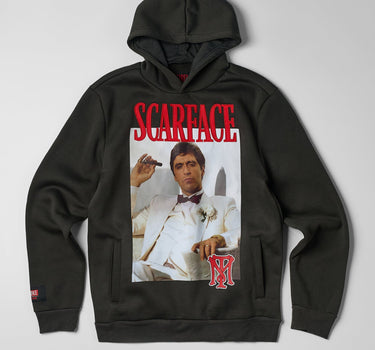 Scarface White Suit Hoodie - Charcoal