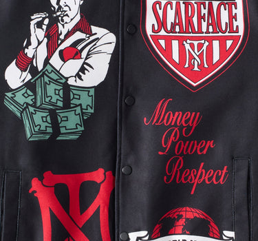 Scarface The World Is Yours Varsity Jacket - Black