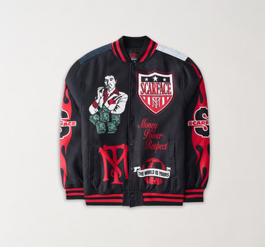Scarface The World Is Yours Varsity Jacket - Black