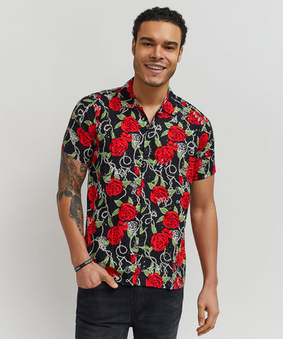 Harper Rose Allover Print Short Sleeve Shirt