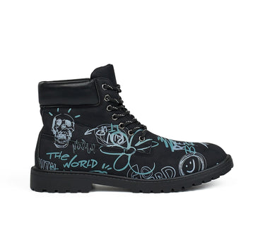SKULL GRAFITTI BOOTS