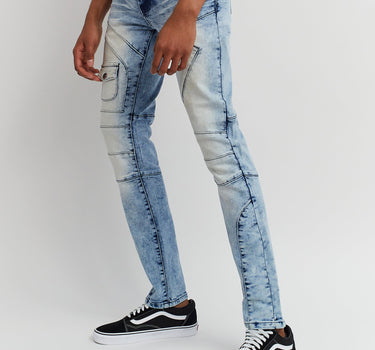 Rhodes Light Wash Moto Jeans