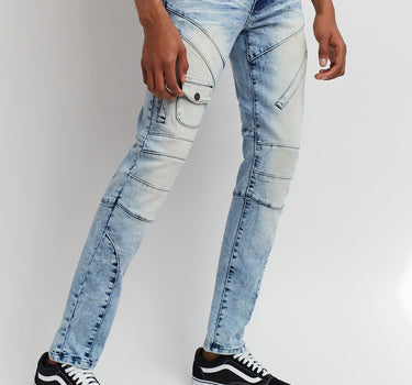 Rhodes Light Wash Moto Jeans