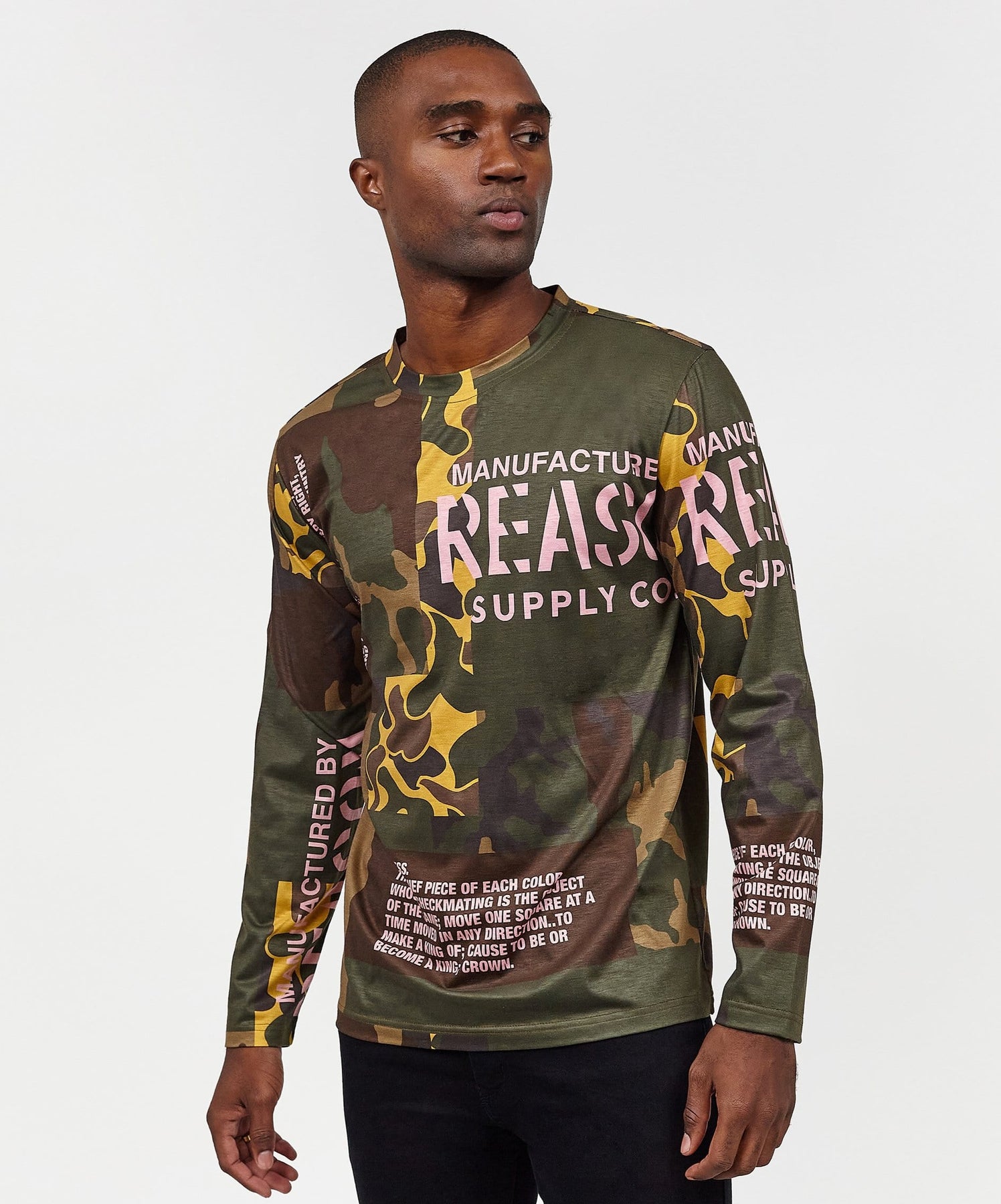 King Camo Multi Placement Long Sleeve Tee Reason Clothing